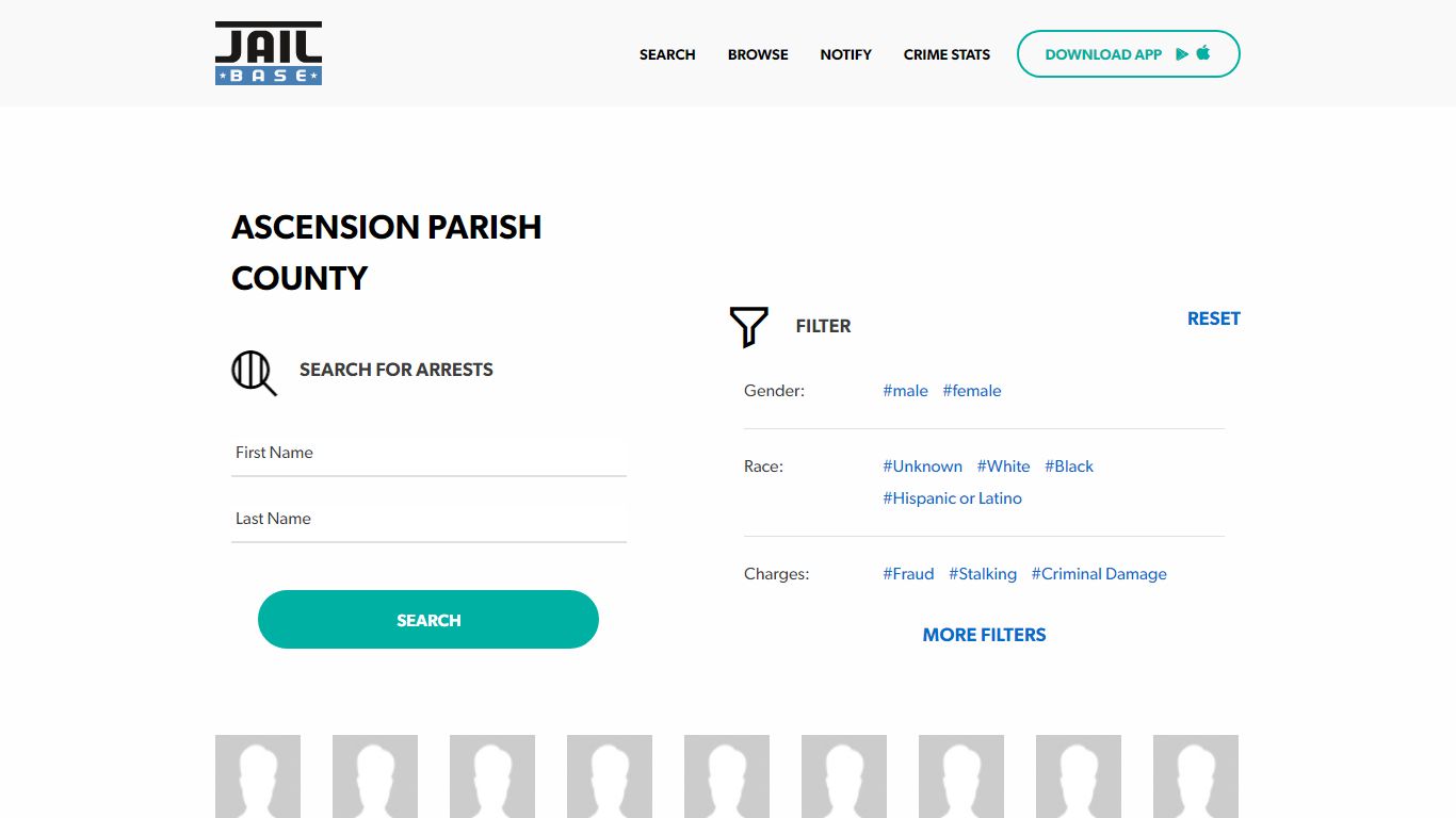 Ascension Parish County Jail Inmate Search and Mugshots - JailBase